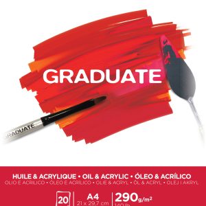 CANSON Graduate Öl und Acryl A4 400110380 20 Blatt, weiss, 290g