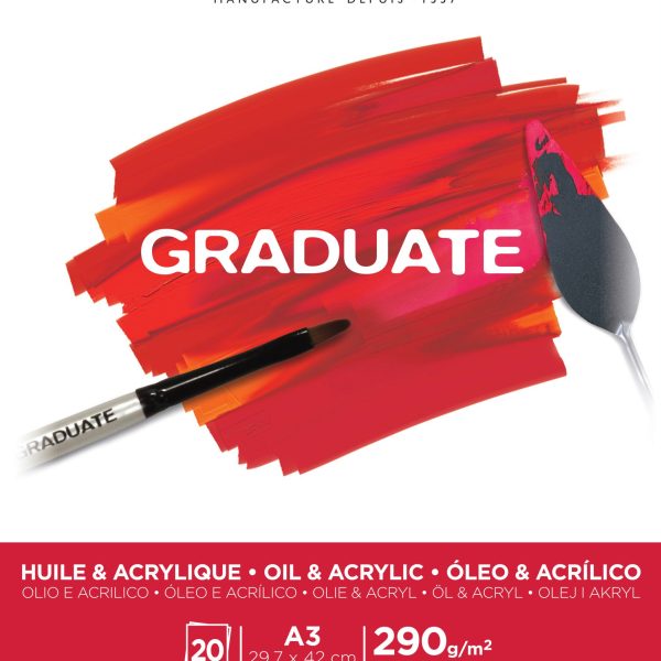 CANSON Graduate Öl und Acryl A3 400110381 20 Blatt, weiss, 290g