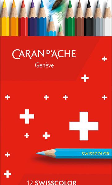 CARAN D'ACHE Farbstifte Swisscolor 1285.812 assortiert 12 Stück