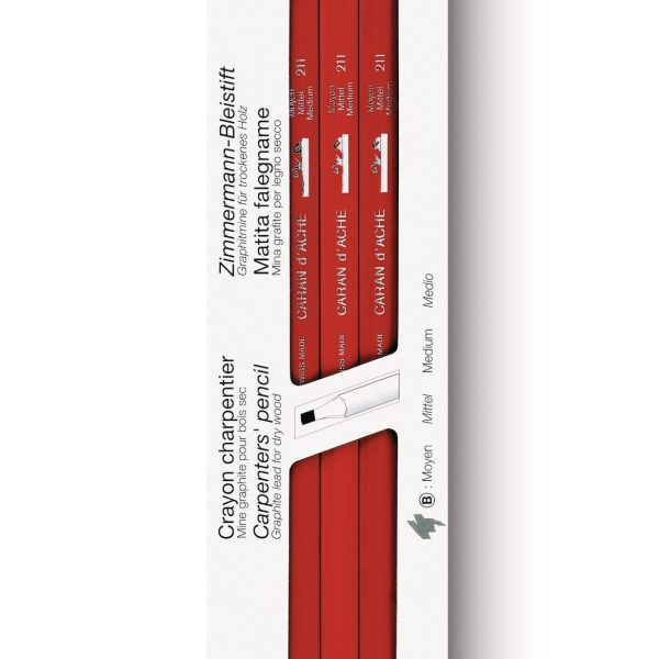 CARAN D'ACHE Bleistift Zimmermann 25cm 211.372 rot 3 Stück