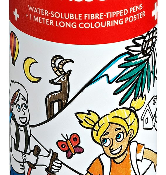 CARAN D'ACHE Fasermaler Swisscolor 285.31 mit Malposter 10 Stück