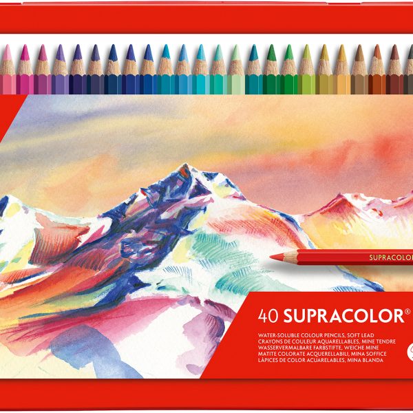 CARAN D'ACHE Farbstifte Supracolor 3,8mm 3888.340 ass. in Metallsch. 40 Stück