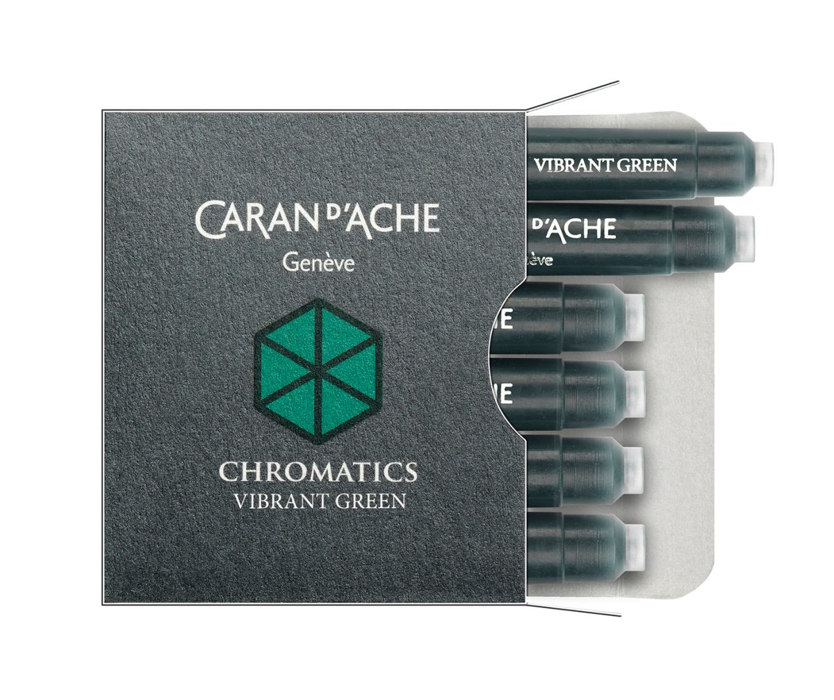 CARAN D'ACHE Tintenpatrone 8021.210 Vibrant Green 6 Stück – Hochwertig & günstig bei ShopDeca