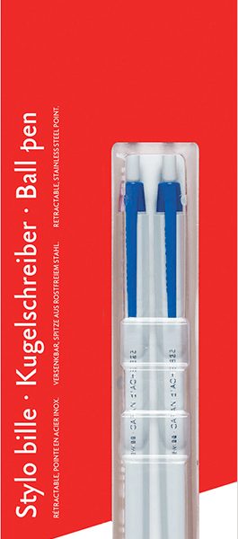 CARAN D'ACHE Kugelschreiber 825 825.260 blau, 2 Stück Blister