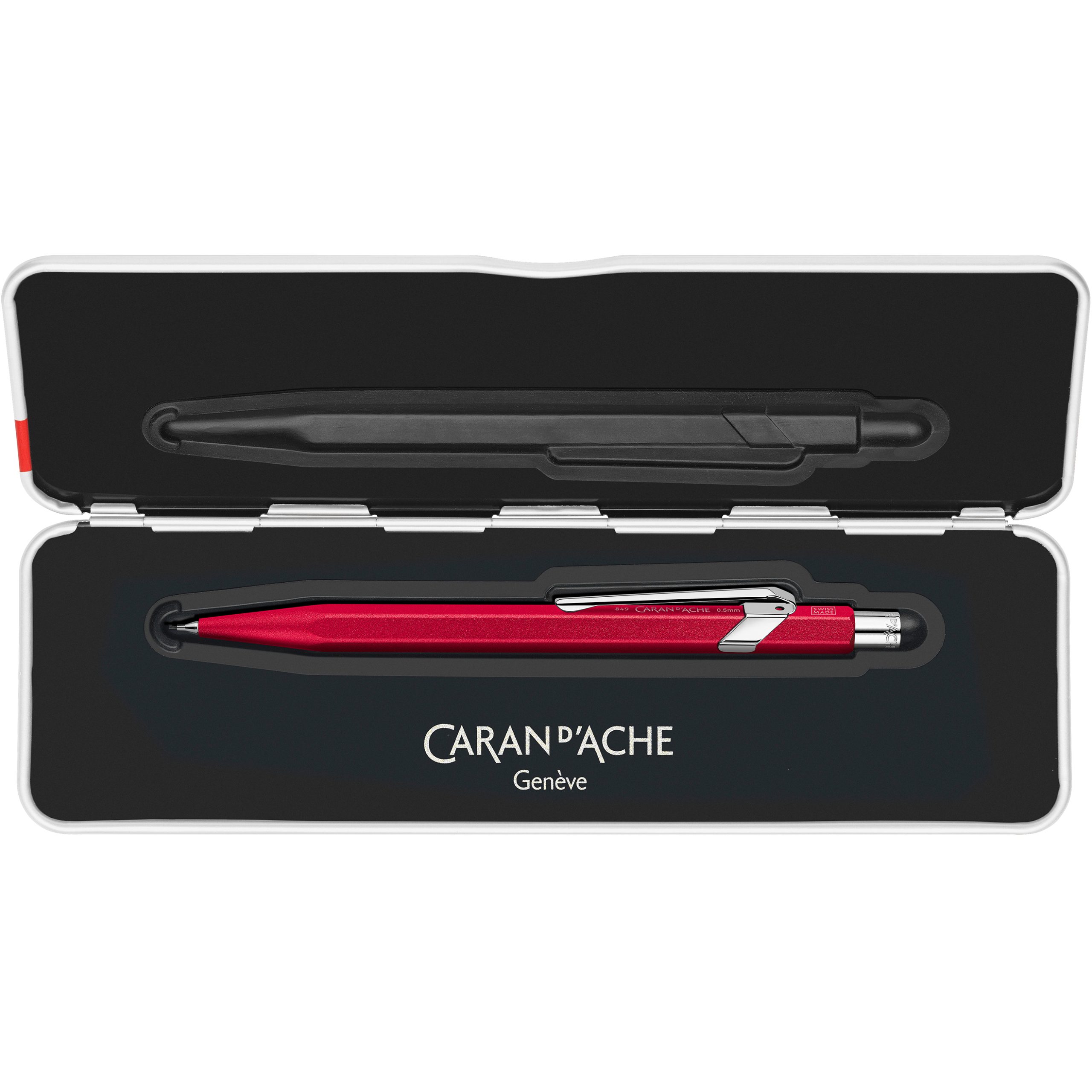 CARAN-DACHE-844.585-7630002359566 CARAN D'ACHE Minenhalter 849 Colormat-X 844.585 rot, Slimpack – Hochwertig & günstig bei ShopDeca