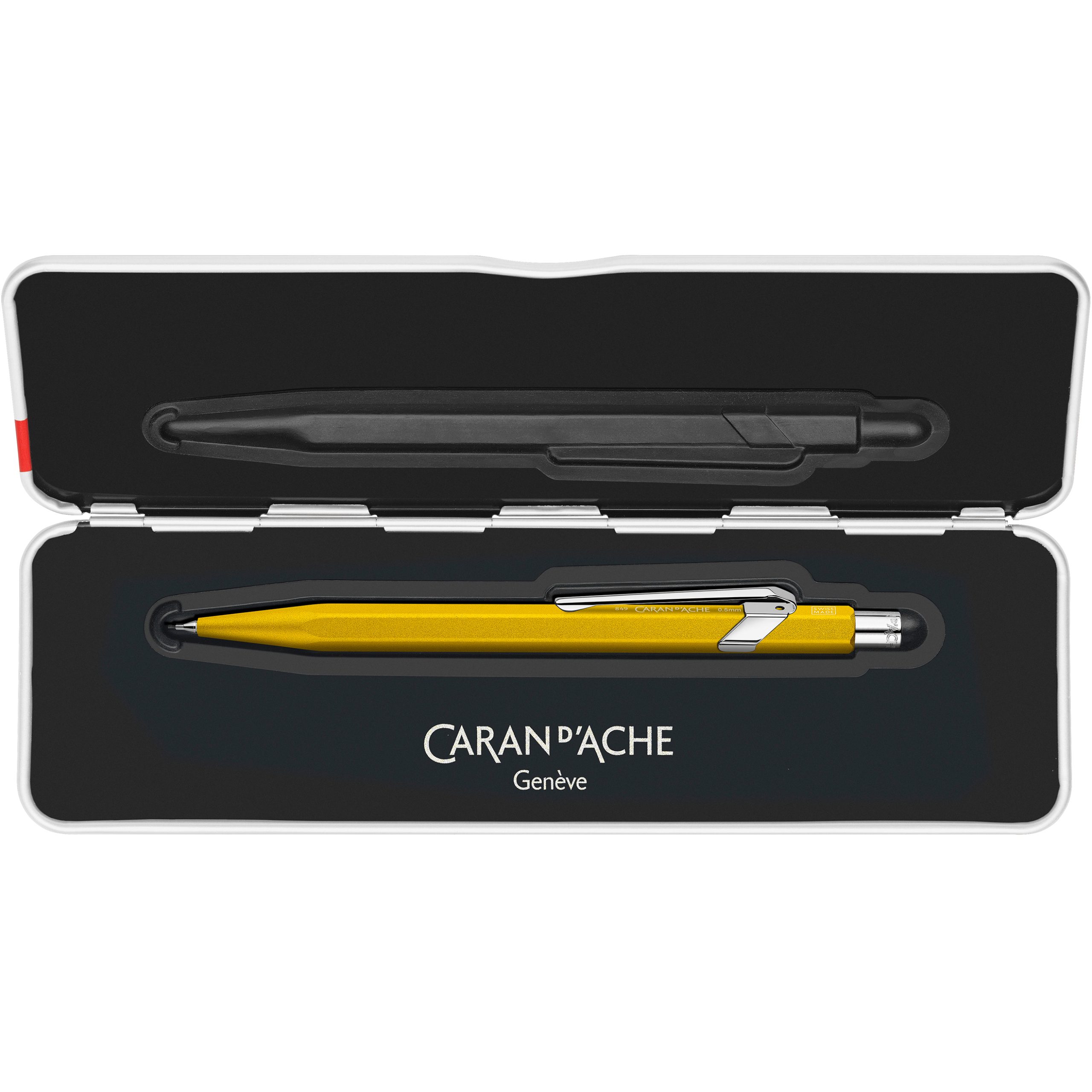 CARAN-DACHE-844.743-7630002359528 CARAN D'ACHE Minenhalter 849 Colormat-X 844.743 gelb, Slimpack – Hochwertig & günstig bei ShopDeca