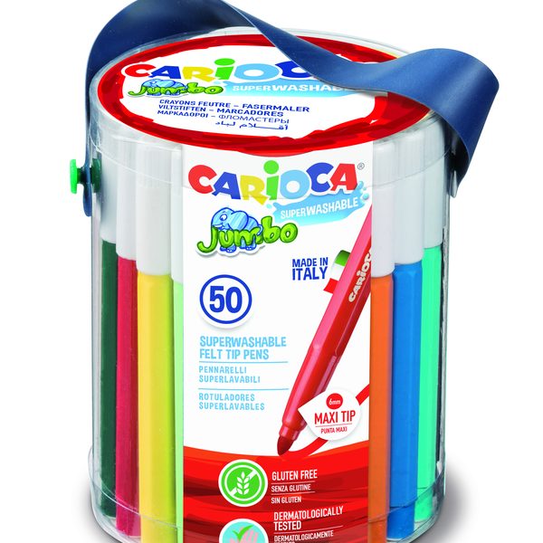 CARIOCA Fasermaler Jumbo 3613 ass. 50 Stück