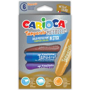 CARIOCA Posterfarbe Temperello Met. 42674 6 Stück ass.