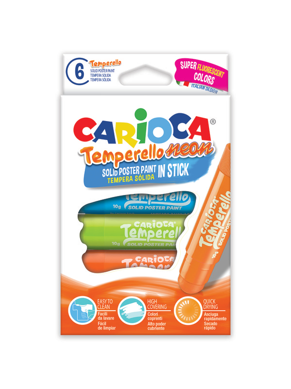 CARIOCA Box6 TEMPERELLO NEON CARIOCA Posterfarbe Temperello Neon 42675 6 Stück ass. – Hochwertig & günstig bei ShopDeca