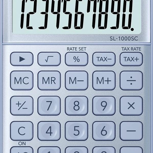 CASIO Taschenrechner BIC SL-1000SC-BU 10-stellig blau