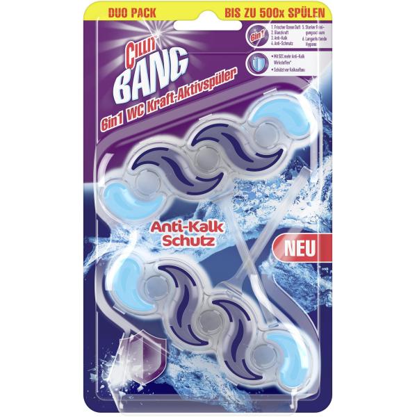 CILLIT BANG WC-Reiniger 6in1 3186736 Duftspüler Anti Kalk 2 Stück