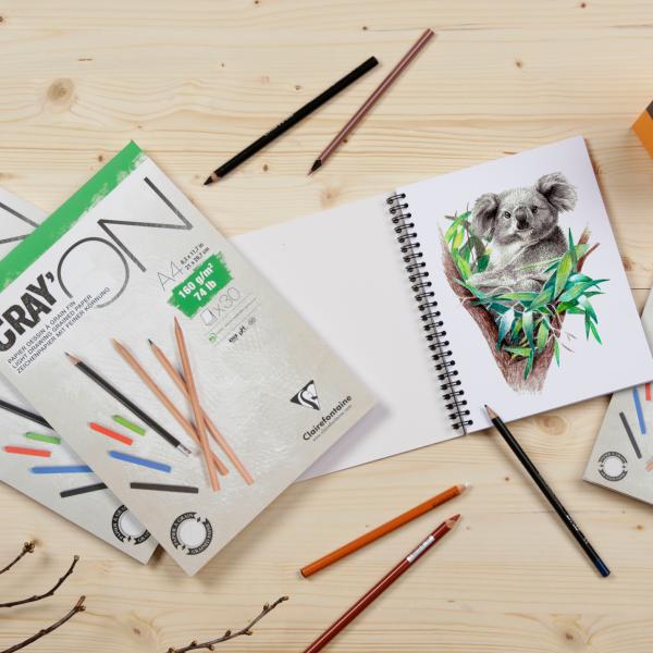 CLAIREFONTAINE Cray'On A4 975027C Weiss 30 Blatt