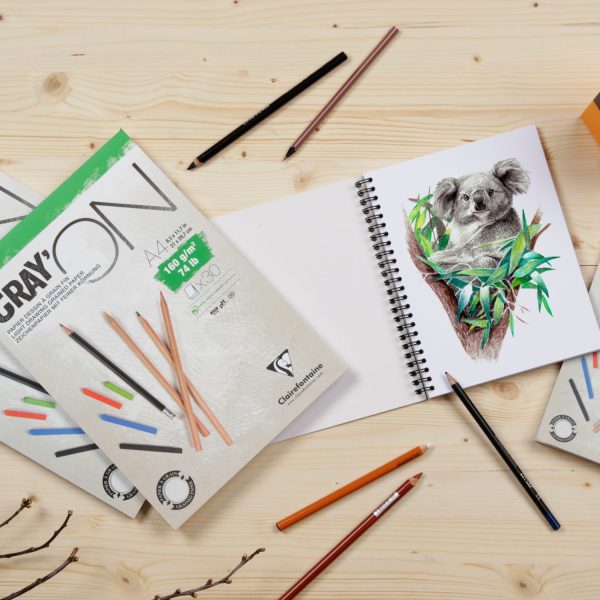 CLAIREFONTAINE Cray'On A4 975027C Weiss 30 Blatt