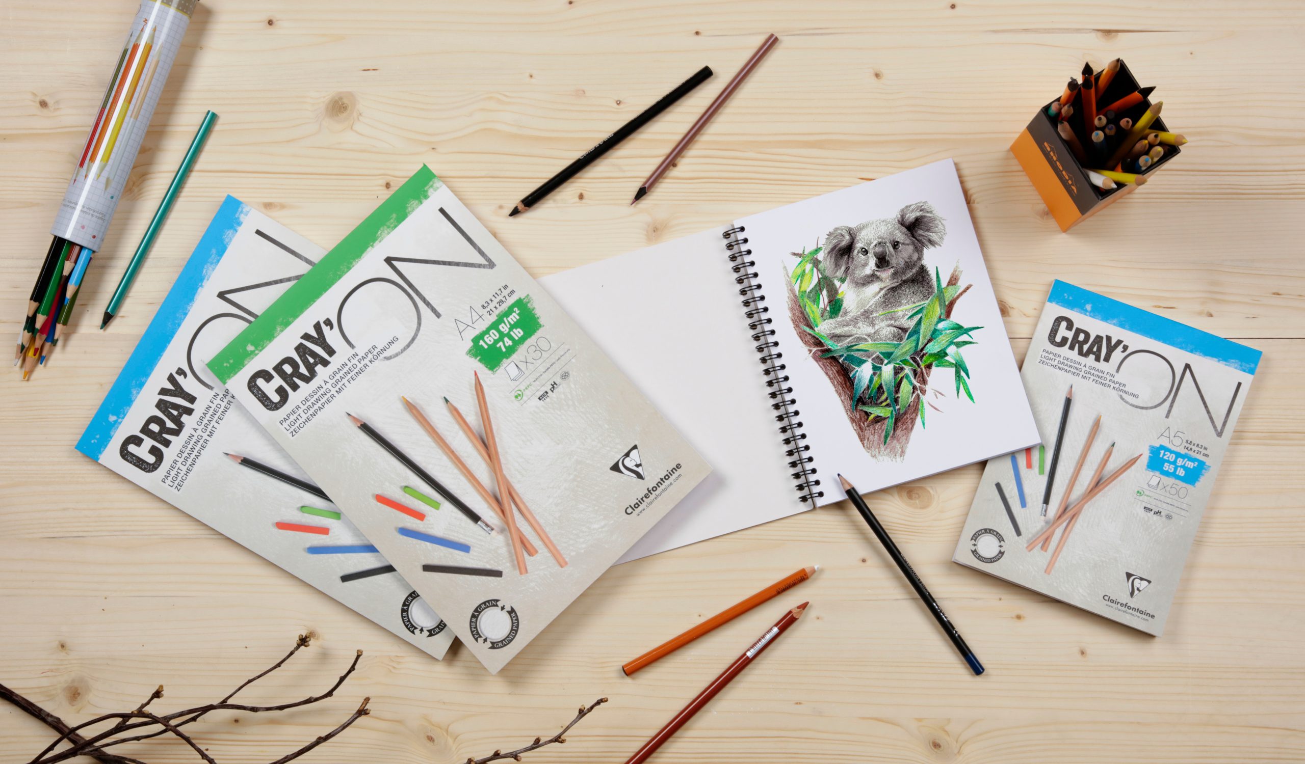 CLAIREFONTAINE-975027C-3329689750271 CLAIREFONTAINE Cray'On A4 975027C Weiss 30 Blatt – Hochwertig & günstig bei ShopDeca