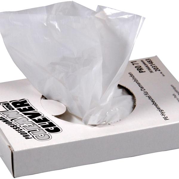 CLEAN AND CLEVER Hygienebeutel 7.2x23cm 6045.1 PRO71 weiss Prestige 25x30 Stk