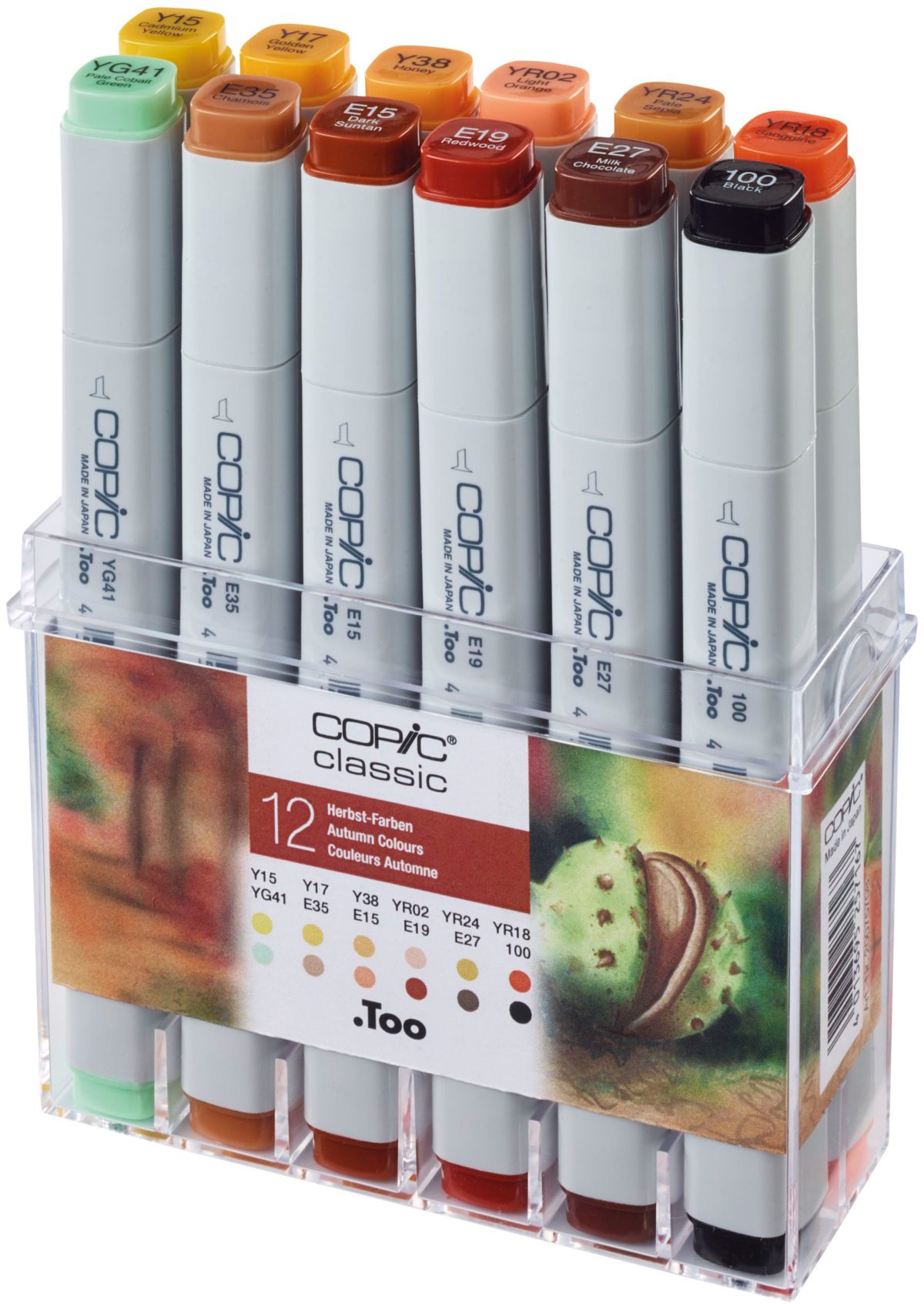 COPIC Marker Classic 20075708 Herbst-Farben, 12 Stück – Hochwertig & günstig bei ShopDeca