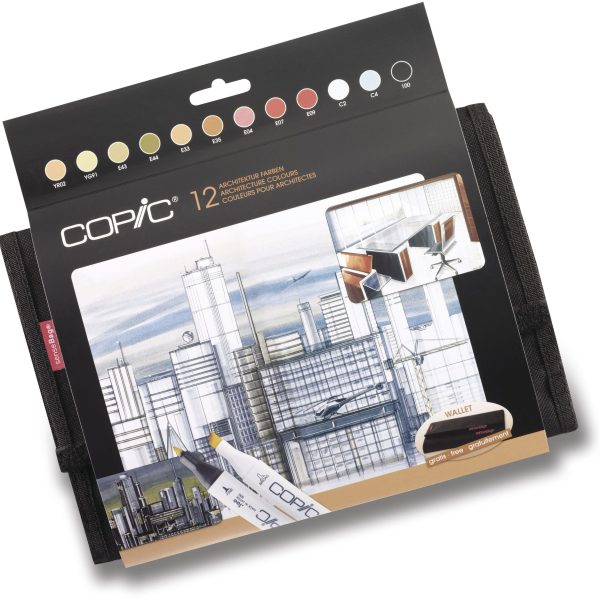 COPIC Marker Classic 20075731 Wallet Architektur, 12 Stück