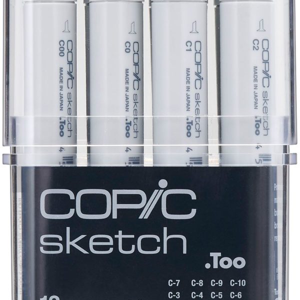 COPIC Marker Sketch 21075151 Grau-Set CG, 12 Stück