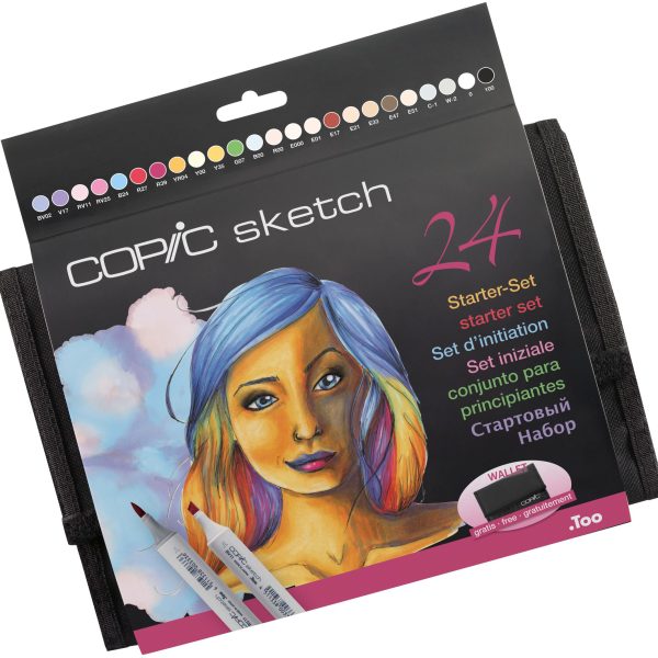 COPIC Marker Sketch 21075424 Wallet Starter-Set, 24 Stück