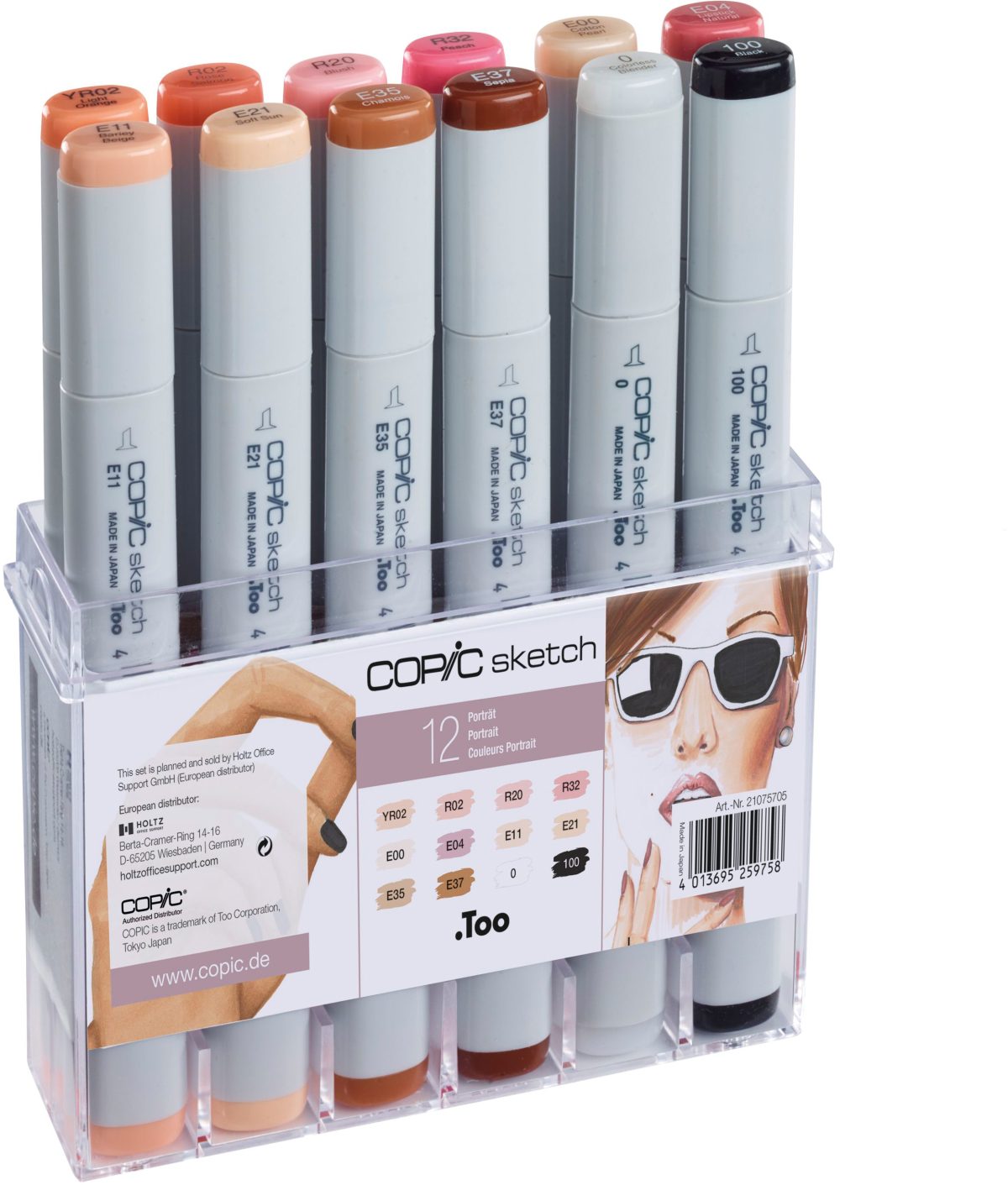 COPIC Marker Sketch 21075705 Set Porträtfarben, 12 Stück – Hochwertig & günstig bei ShopDeca