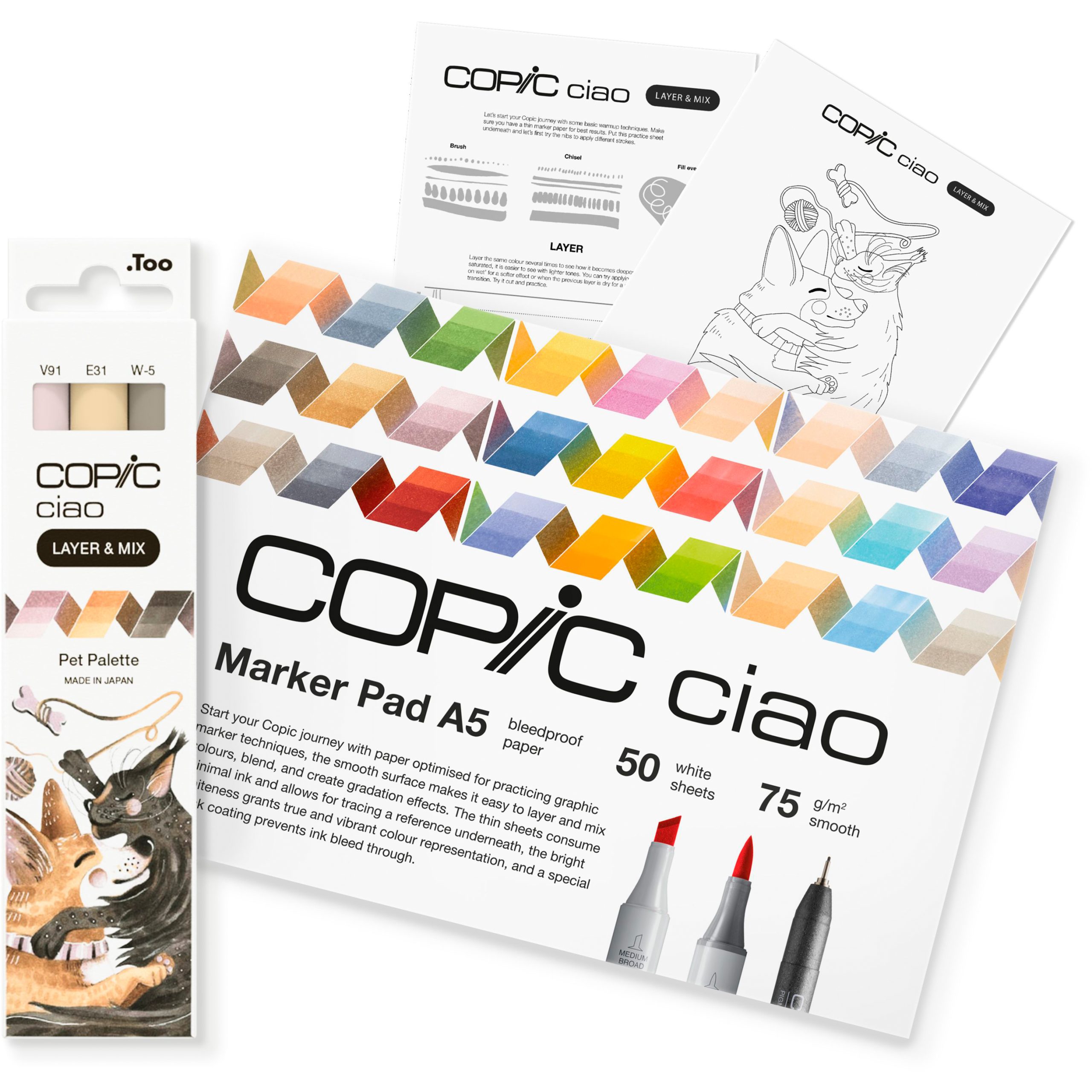 COPIC-220750202-4013695268163 COPIC Marker Ciao 220750202 Pet Palette 3 Stück – Hochwertig & günstig bei ShopDeca