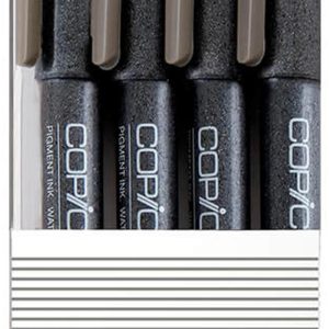 COPIC Multiliner 22075624 Warm Grey Set, 4 Stück ass.