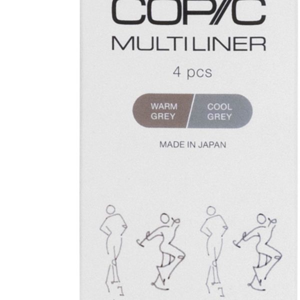 COPIC Multiliner 22075634 grau 4 Stück