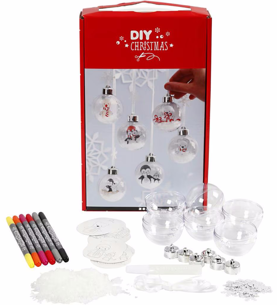 CREATIV-COMPANY-813425-5712854200639 CREATIV COMPANY Bastelset Deko Kugeln 813425 transparent, Set für 6 Stück – Hochwertig & günstig bei ShopDeca