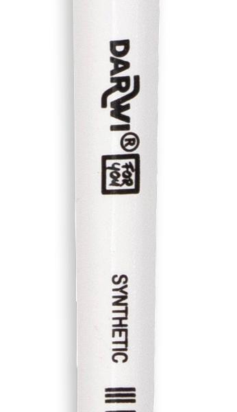 DARWI Pinsel Katzenzungenf. 10.5mm DF1205150012C Grösse 12, Synthetik