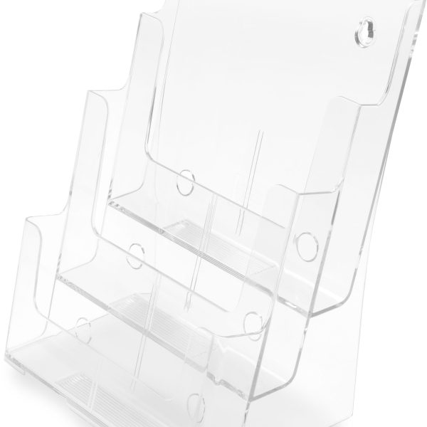 DEFLECTO Prospekthalter Docuholder A4 77301 hoch, 3 Fächer