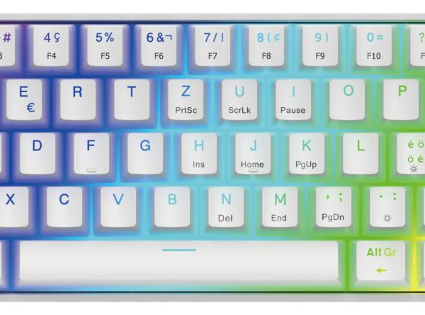 DELTACO Mechanical Keyboard DK470 GAM-175-W-CH Hot-Swap,KTT Switches,White