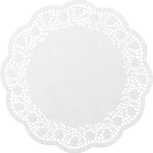 DEMMLER Tortenspitzen rund 3321100625 33cm, 6 Stück, FSC weiss