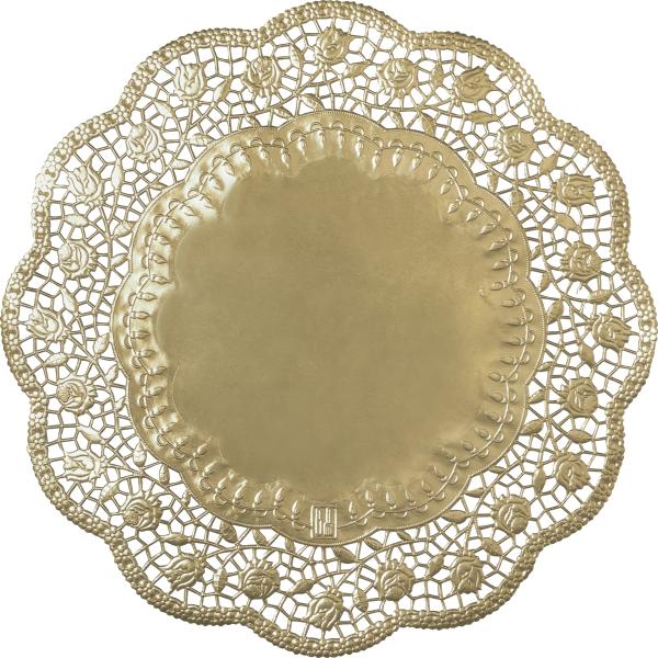 DEMMLER Tortenspitzen rund 3621390425 36cm, 4 Stück gold