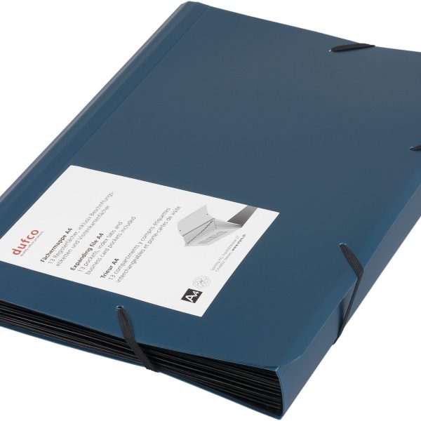 DUFCO Expanding File A4 13 Fächer blau metallic 13 Fächer