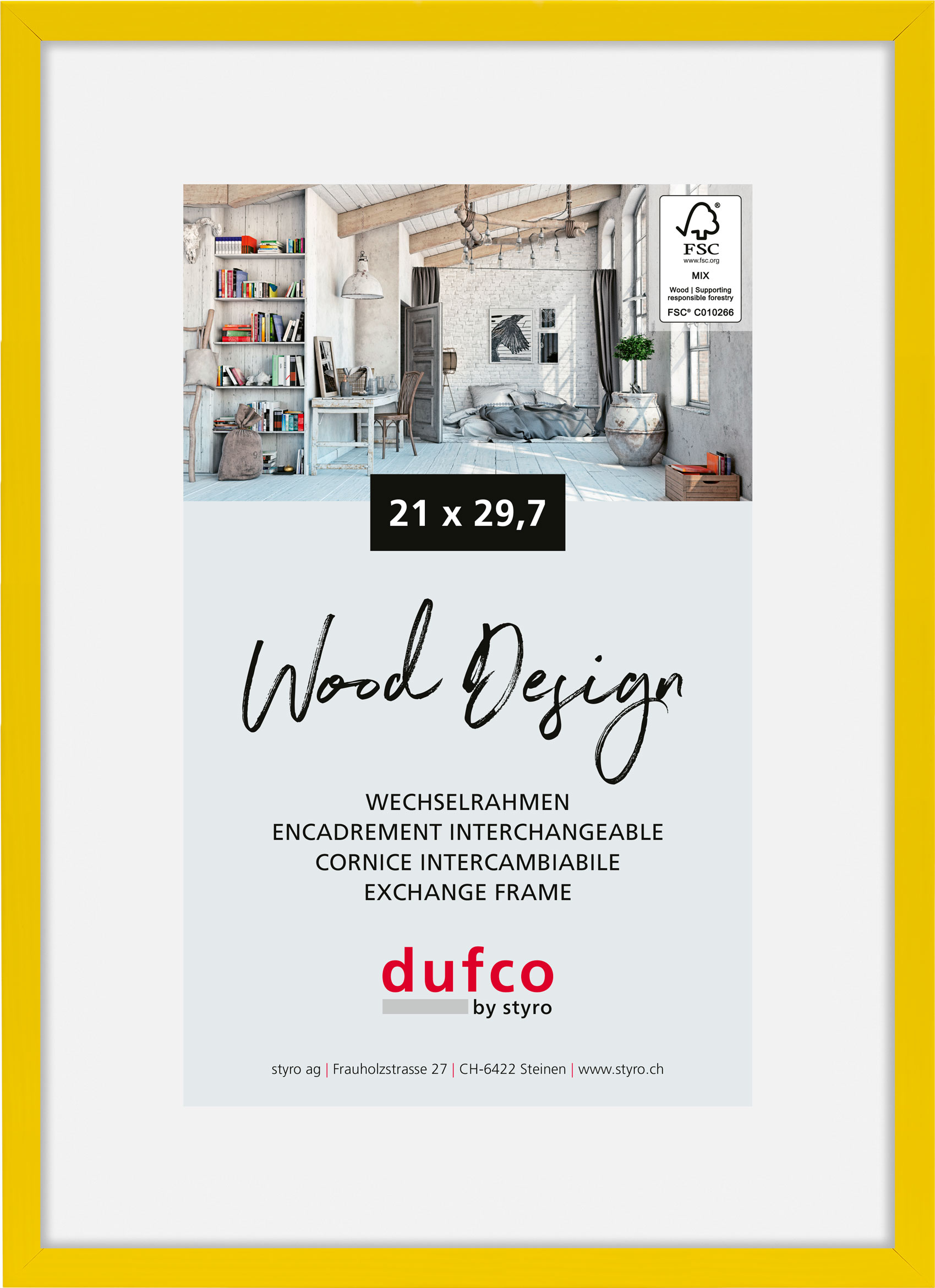 DUFCO-1610.81074-7612176094573 DUFCO Bilderrahmen Hay 21x29.7cm 1610.81074 gelb – Hochwertig & günstig bei ShopDeca