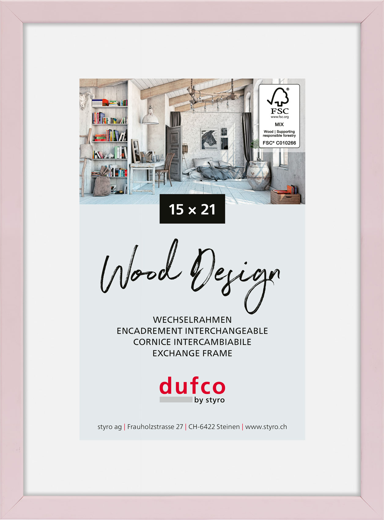 DUFCO-1610.81082-7612176094603 DUFCO Bilderrahmen Hay 15x21cm 1610.81082 hellrosa – Hochwertig & günstig bei ShopDeca