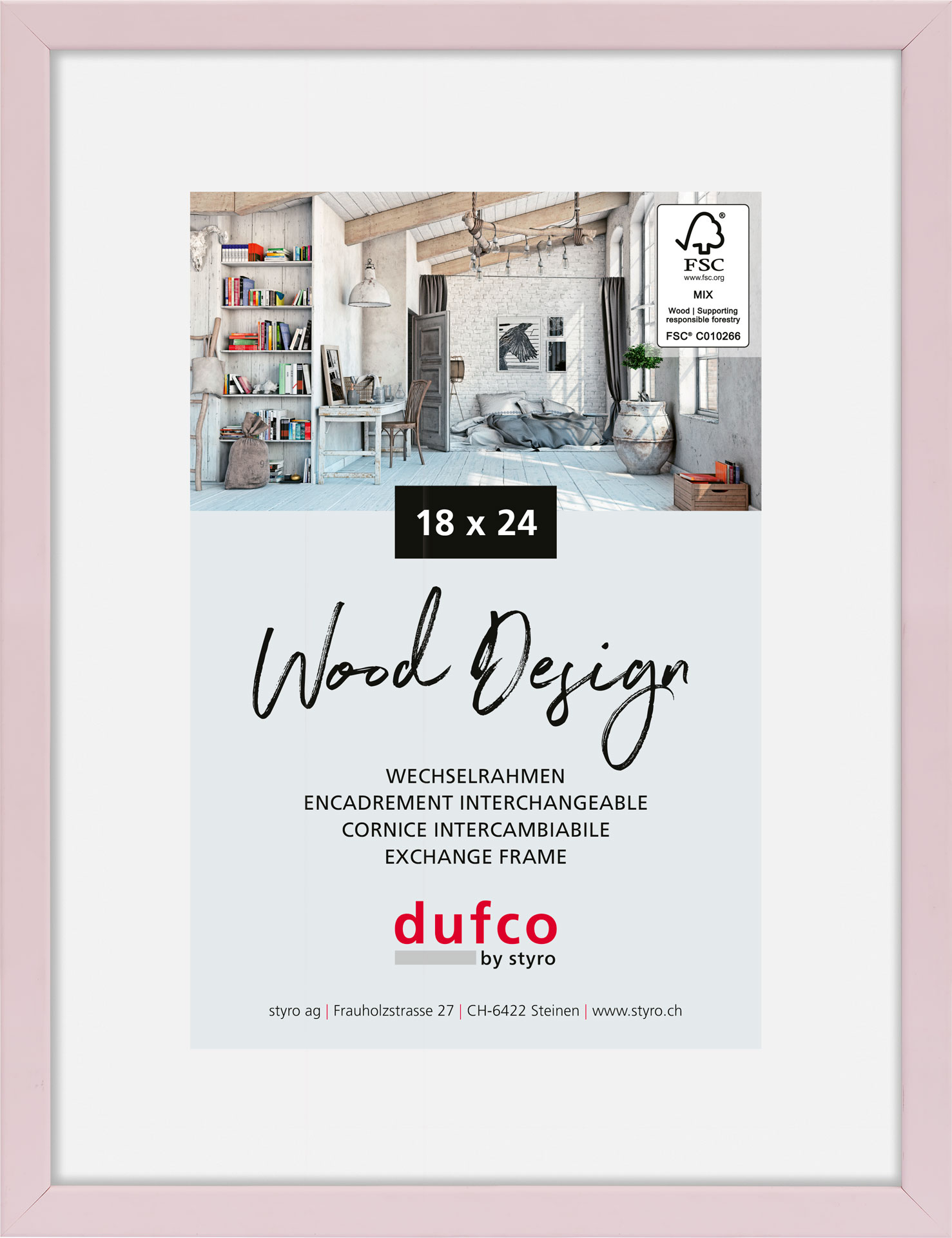 DUFCO-1610.81083-7612176094610 DUFCO Bilderrahmen Hay 18x24cm 1610.81083 hellrosa – Hochwertig & günstig bei ShopDeca