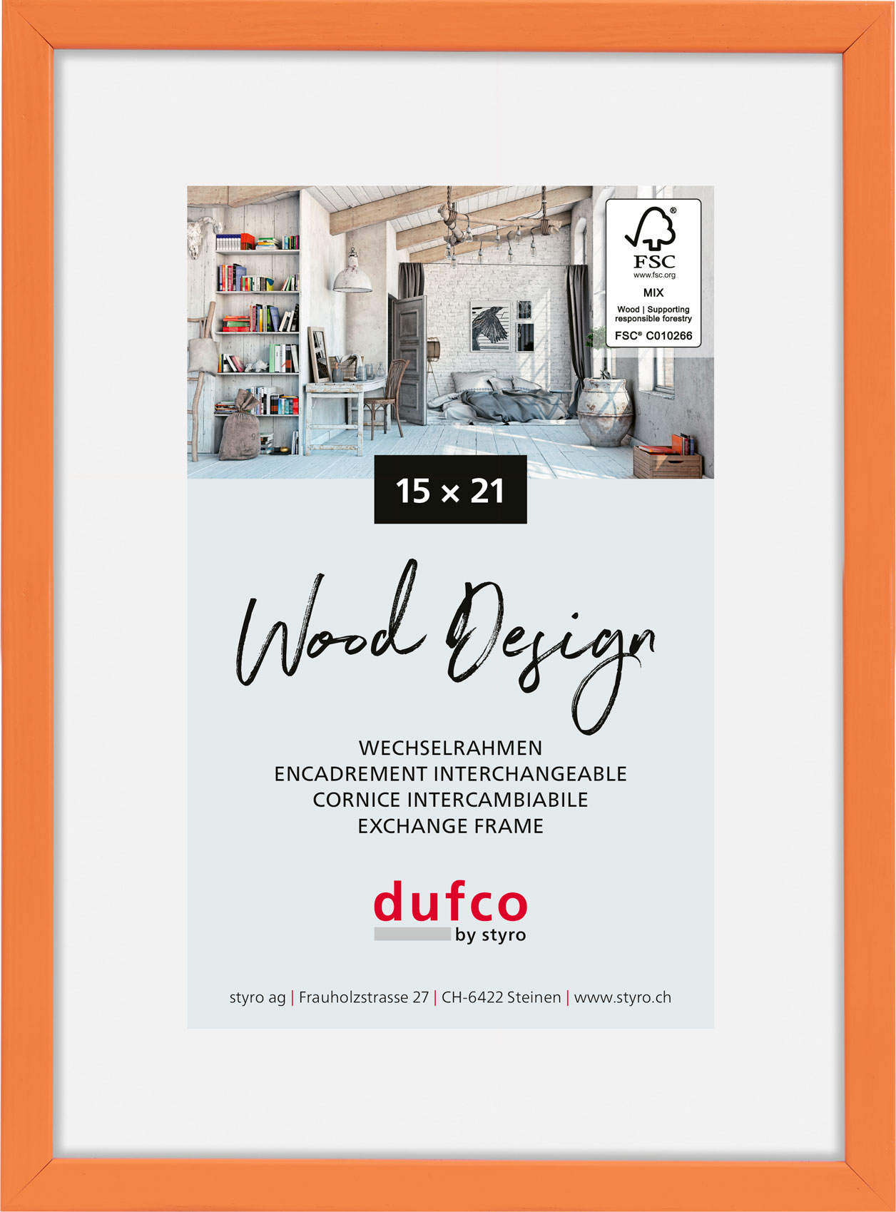 DUFCO-1610.81102-7612176094702 DUFCO Bilderrahmen Hay 15x21cm 1610.81102 orange – Hochwertig & günstig bei ShopDeca