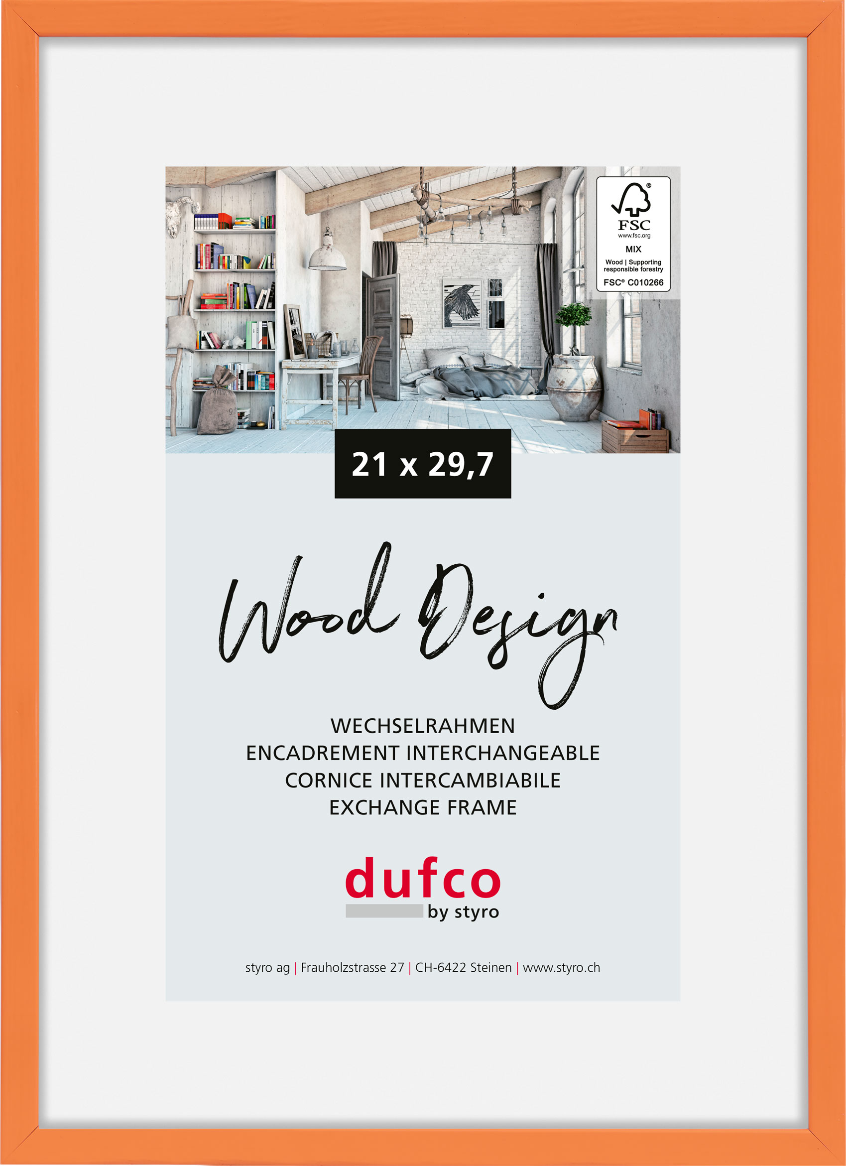 DUFCO-1610.81104-7612176094726 DUFCO Bilderrahmen Hay 21x29.7cm 1610.81104 orange – Hochwertig & günstig bei ShopDeca