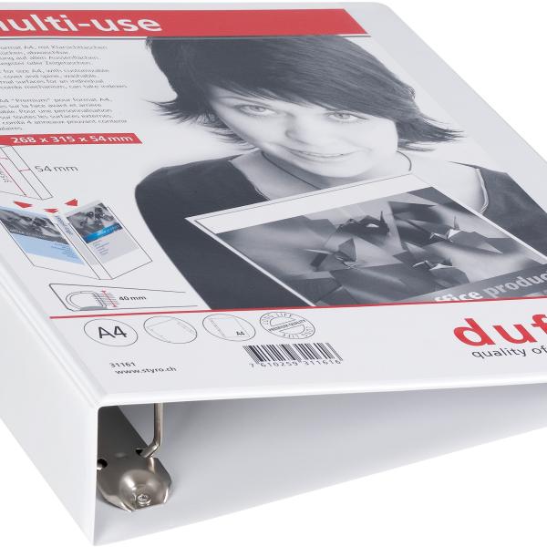 DUFCO Präsentationsringbuch A4 31161 weiss, 54mm, 4-Ring