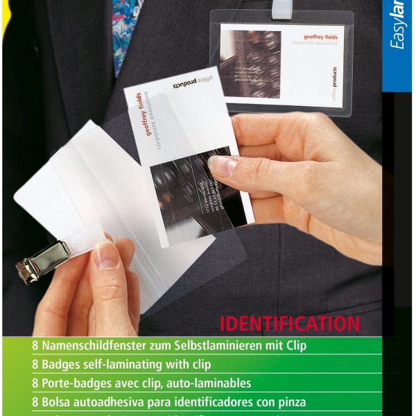 DUFCO Karten Self. lam. 53102.001 74x104mm mit clip 8 Stück