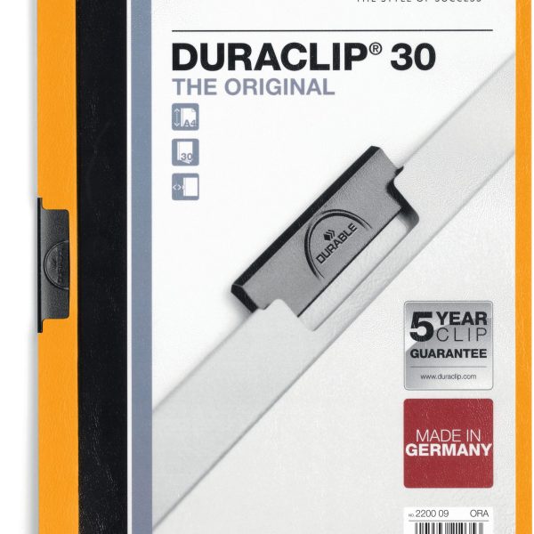 DURABLE Klemmhefter DURACLIP 30 220009 für 30 Blatt A4 orange