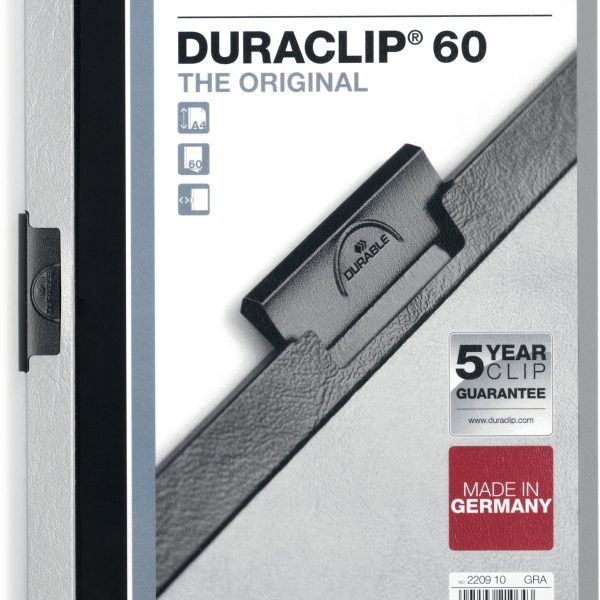 DURABLE Klemmhefter DURACLIP 60 220910 für 60 Blatt A4 grau