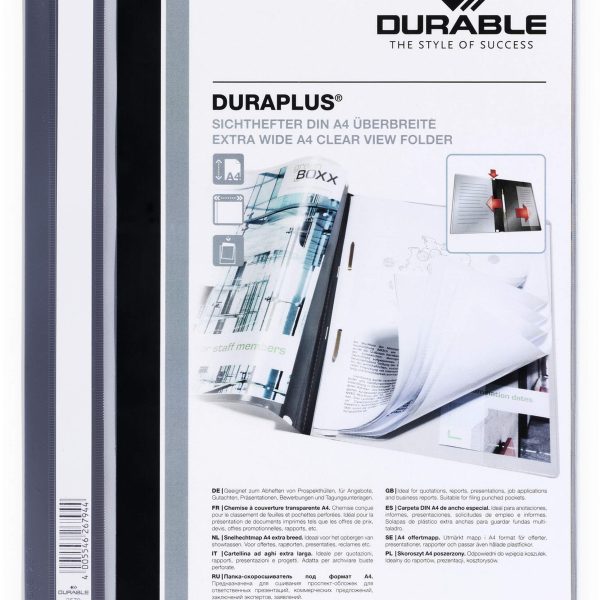 DURABLE Angebotshefter DURAPLUS 257910 für 100 Blatt A4 grau