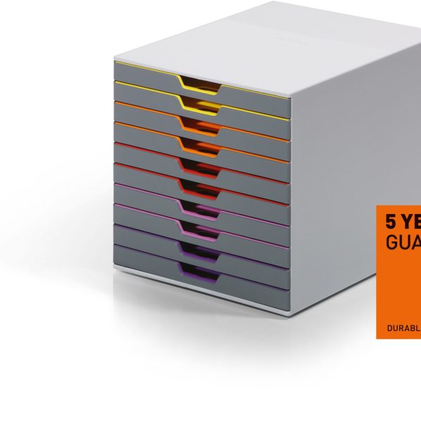 DURABLE Schubladenbox Varicolor 10 761027 grau/bunt 10 Fächer