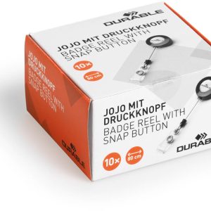 DURABLE Ausweishalter YoYo 10 Stück 815258 mit Druckknopf, 80cm