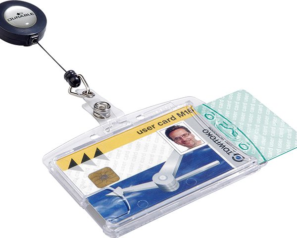 DURABLE Ausweishalter für 2 Ausweise 822419 mit Jojo, 54x85mm 10Stk.