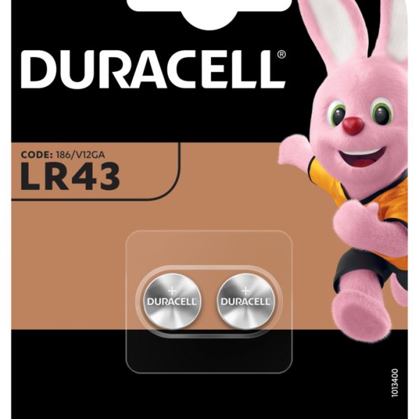 DURACELL Knopfbatterie Specialty LR43 LR43, 1.5V 2 Stück