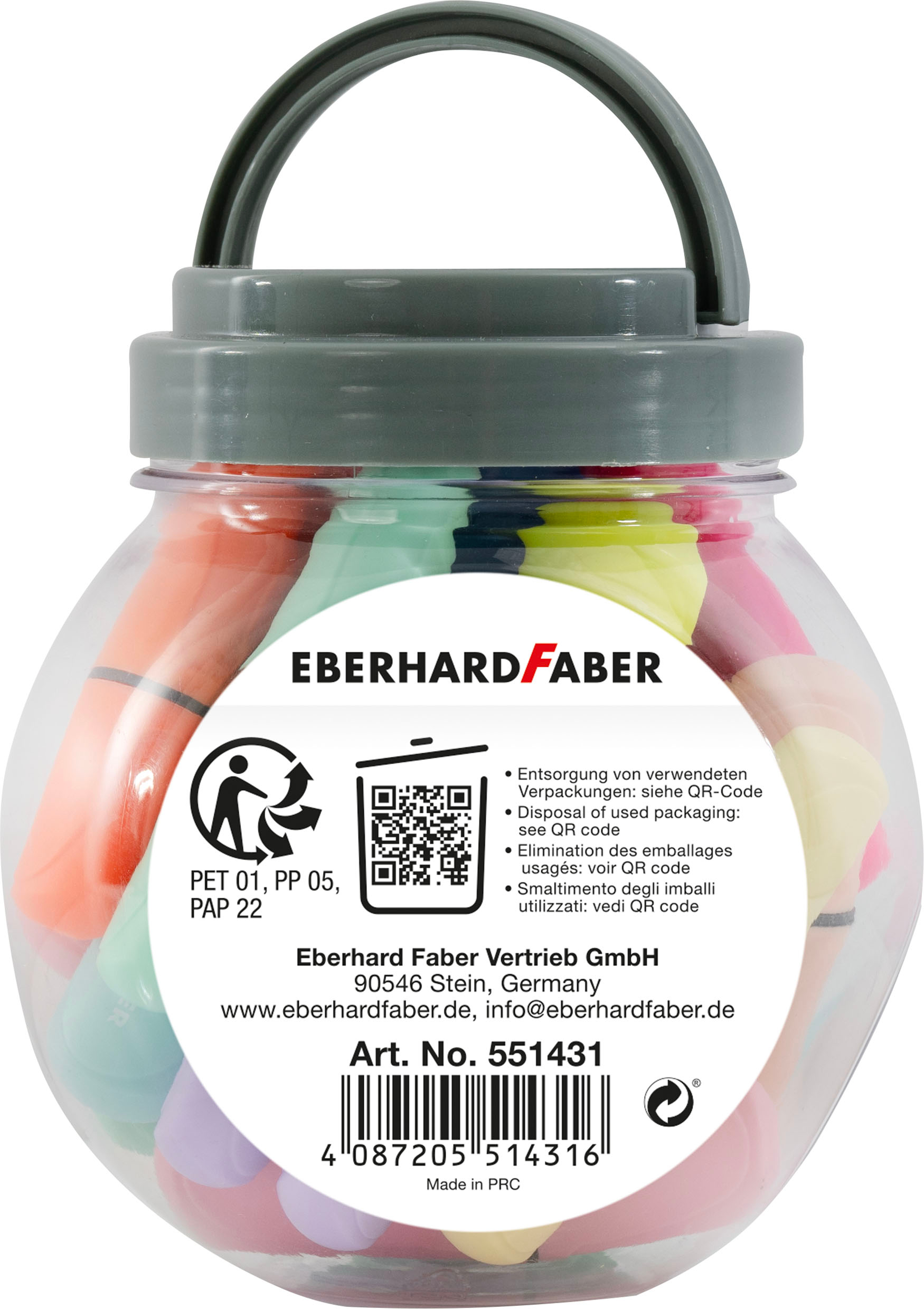 EBERHARD-FABER-551431-4087205514316 EBERHARD FABER Textmarker mini Bonboniere 551431 Pastell/Neon 12 Stück – Hochwertig & günstig bei ShopDeca