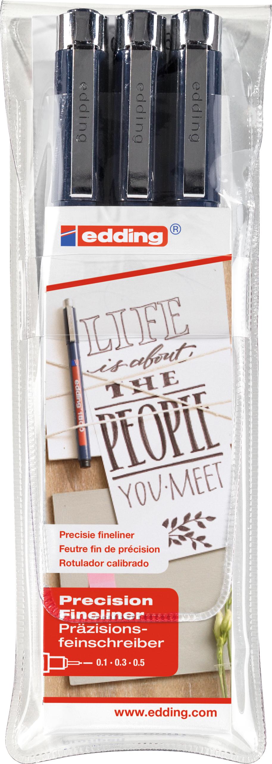 EDDING-1800-E3-4004764044603 EDDING Profipen 1800 0,1mm 1800-E3 schwarz 3 Stück – Hochwertig & günstig bei ShopDeca